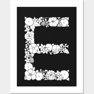 Floral Letter E Posters and Art